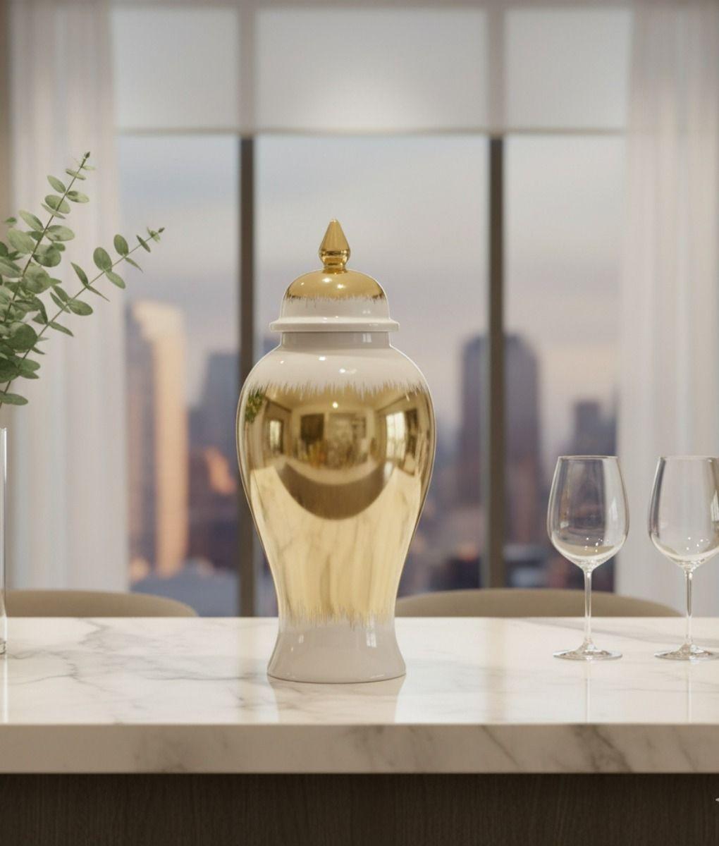 Potiche Decorativo Tapa Estilo Glamour Regencia Lujo Jhn-7