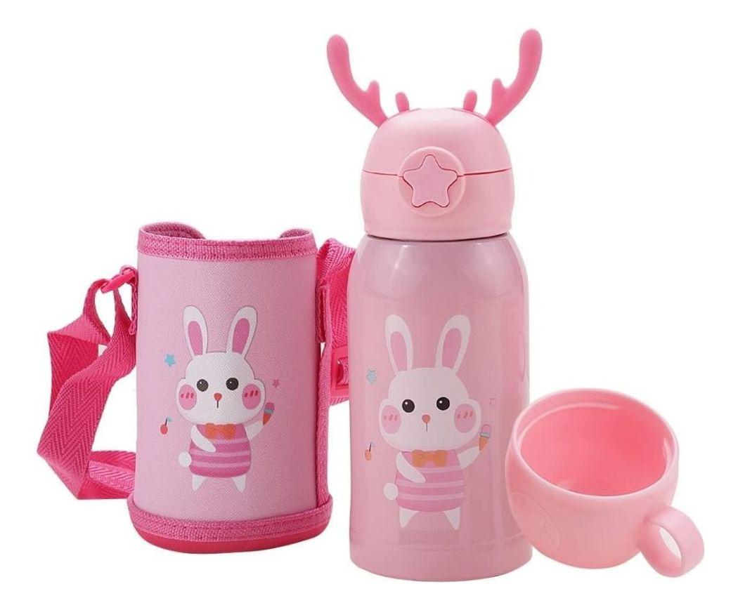 BOTELLA DE AGUA CON PAJITA INFANTIL TERMICA NIÑOS LAU-0