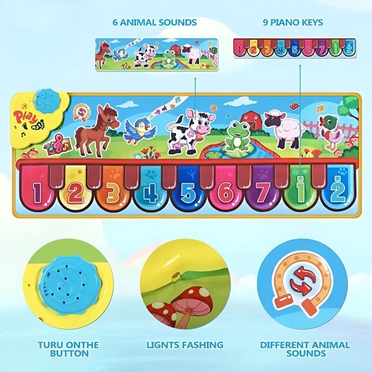Tapete Piano Juguete Aprendizaje Musical Manta Táctil Jhn-6