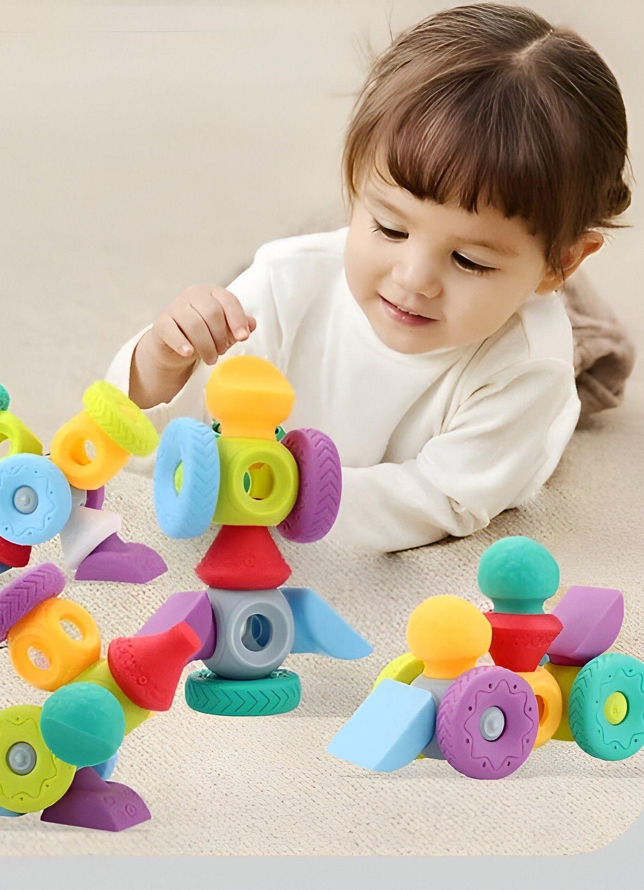 Bloques Construcción Juguete Tridimensional Educación Jhn-2