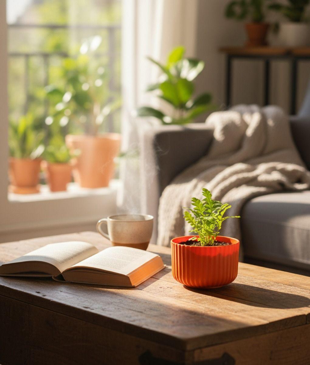 Set 3 Macetero Decorativo Textura Acanalada Maceta Jhn-9