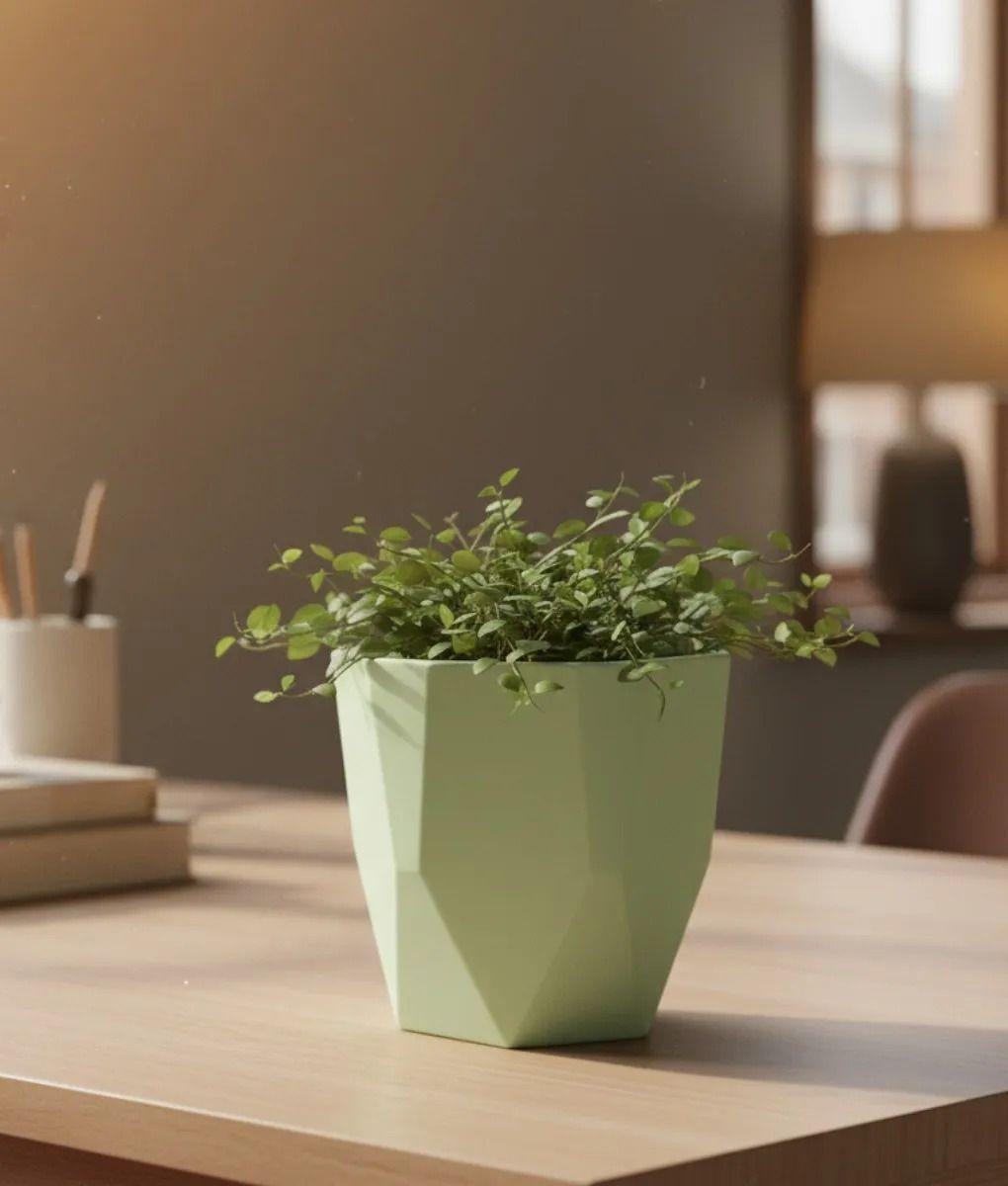 Set 5 Macetero Decorativo Estilo Diamante Moderno Jhn-6