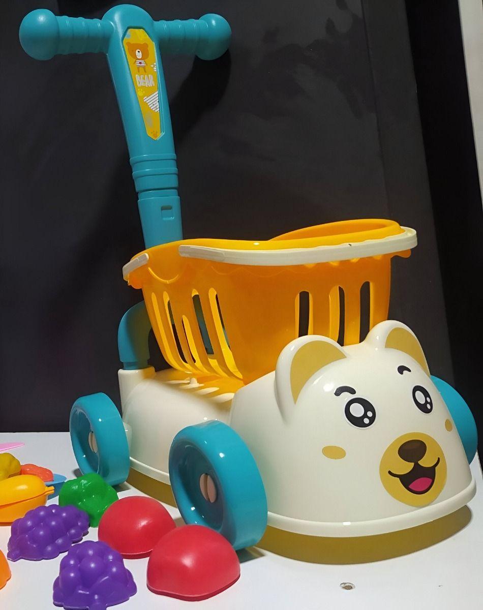 Carrito Compras Juguete Alimentos Simular Cesta 2en1 Jhn-5
