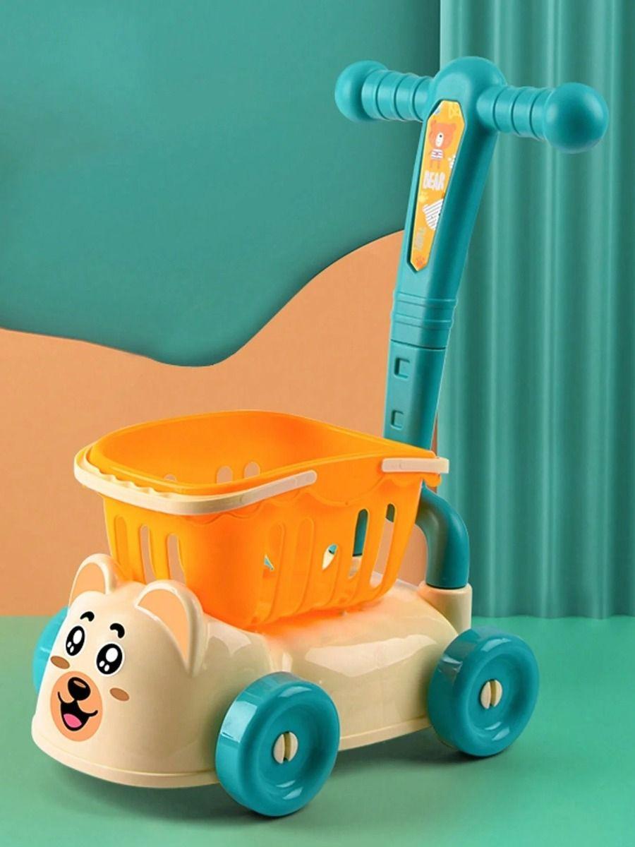 Carrito Compras Juguete Alimentos Simular Cesta 2en1 Jhn-8