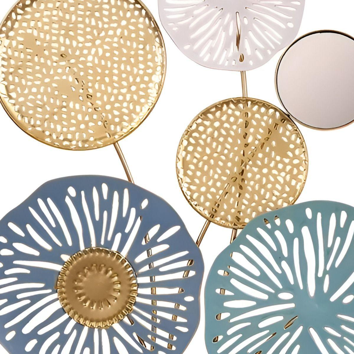 Decoración Pared Espejo Metal Moderno Exquisito Adorno Jhn-2