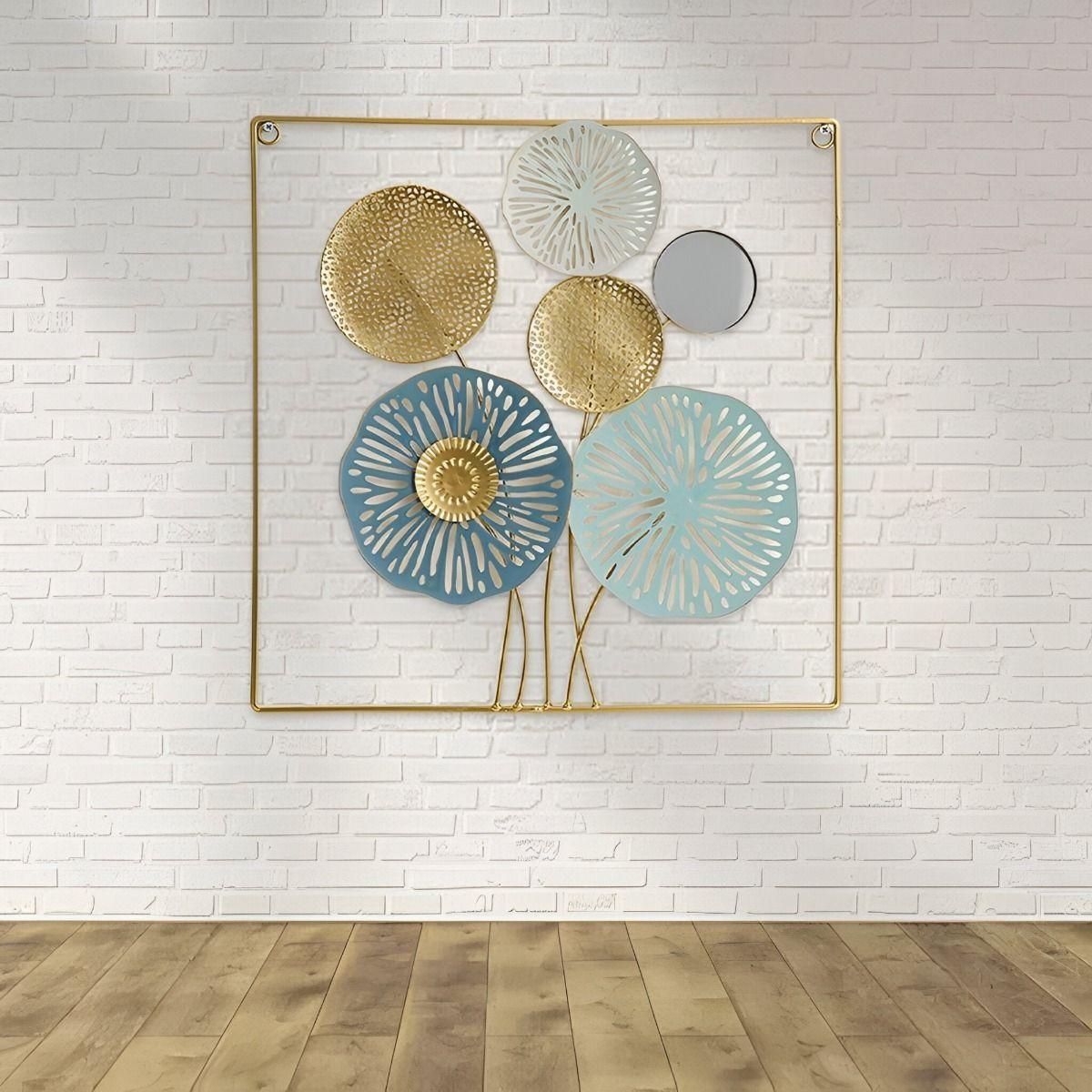 Decoración Pared Espejo Metal Moderno Exquisito Adorno Jhn-6