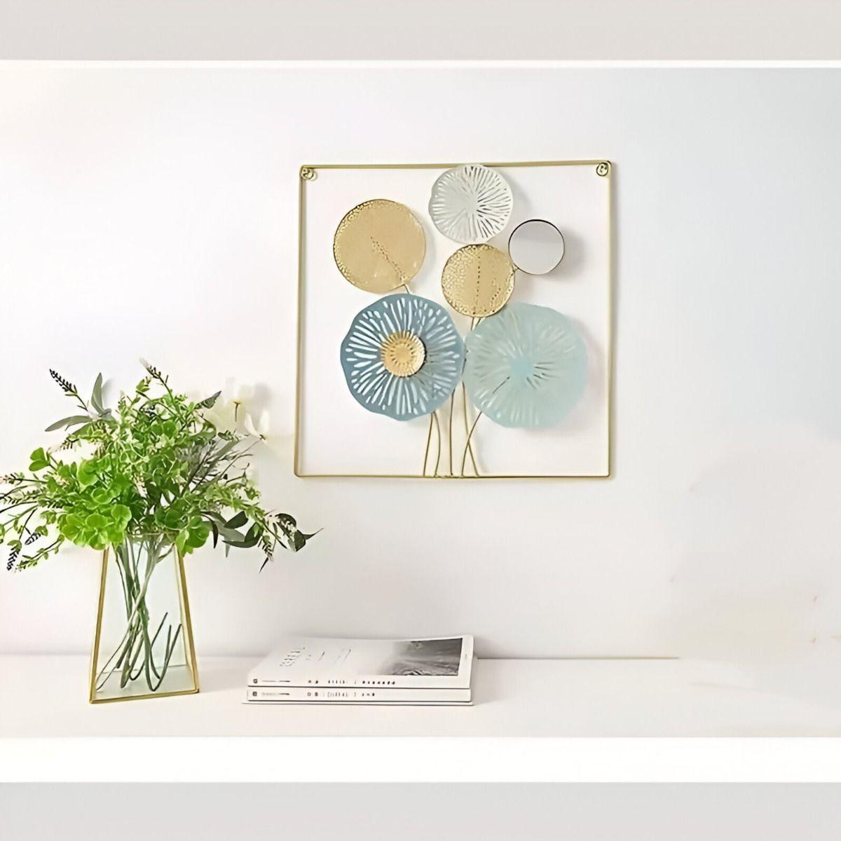 Decoración Pared Espejo Metal Moderno Exquisito Adorno Jhn-8