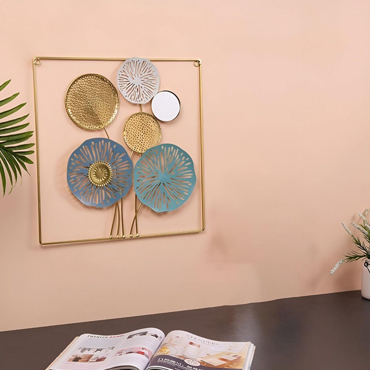 Decoración Pared Espejo Metal Moderno Exquisito Adorno Jhn-9