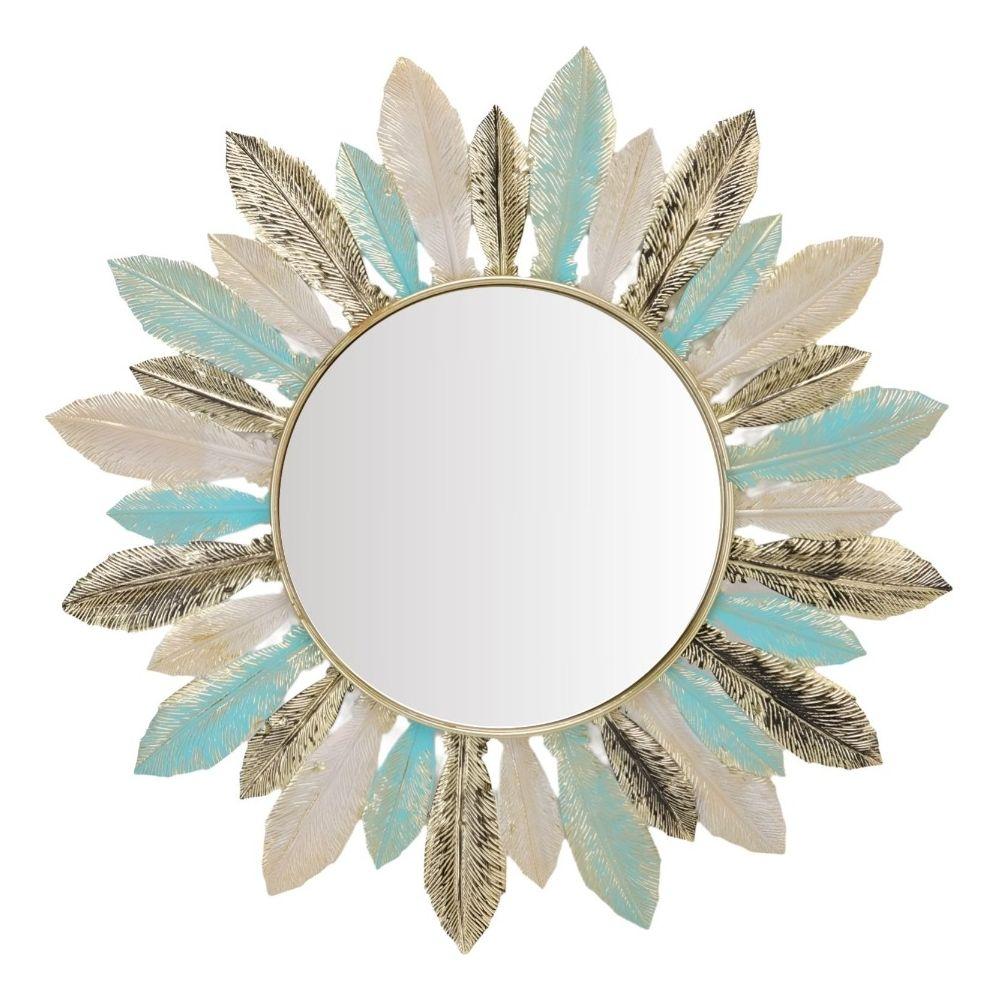 Espejo Pared Redondo Decoración Bohemio Metal Jhn-0