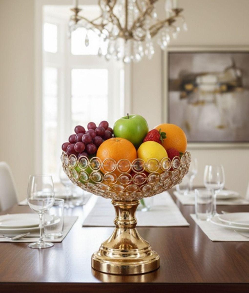 Recipiente Decorativo Pedestal Frasco Moderno Adorno Jhn-8