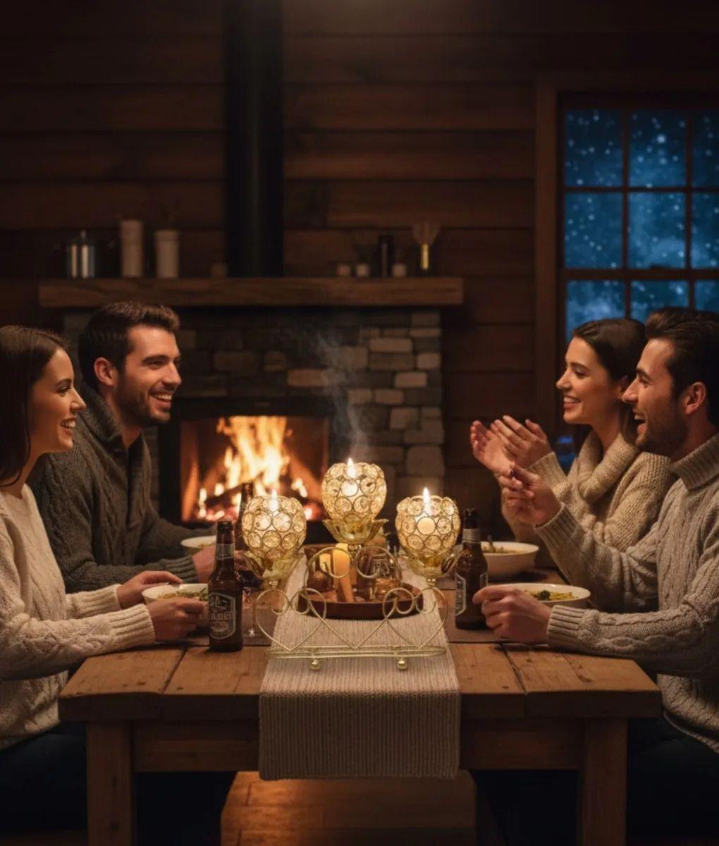 Portavela Triple Diseño Globos Adorno Base Corazón Jhn-3