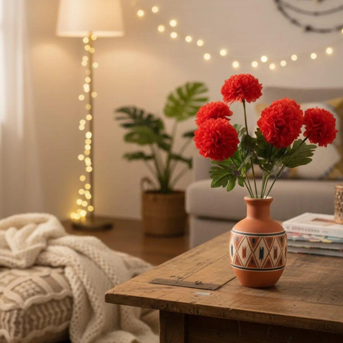 Set 2 Ramo Flores Ornamentales Elegancia Artificial Jhn-6