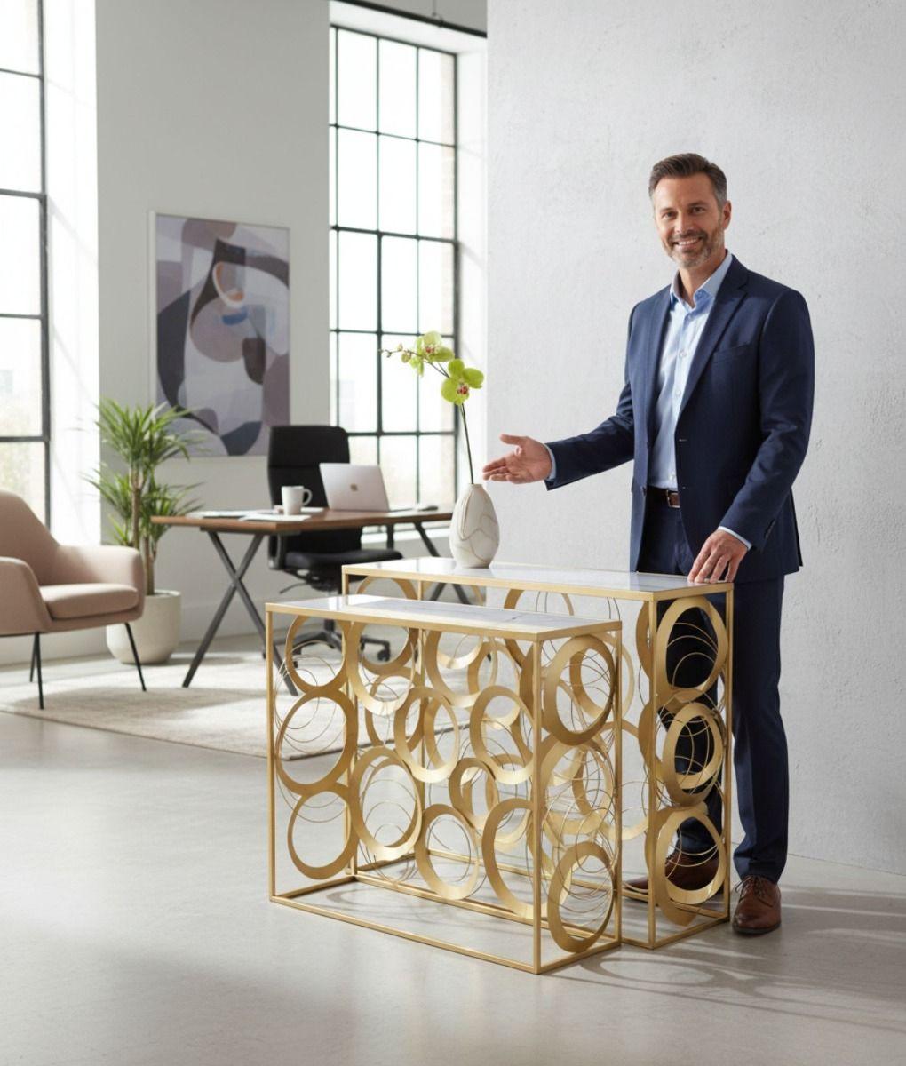 Set 2 Mesa Centro Decorativa Auxiliar Adorno Moderno Jhn-3