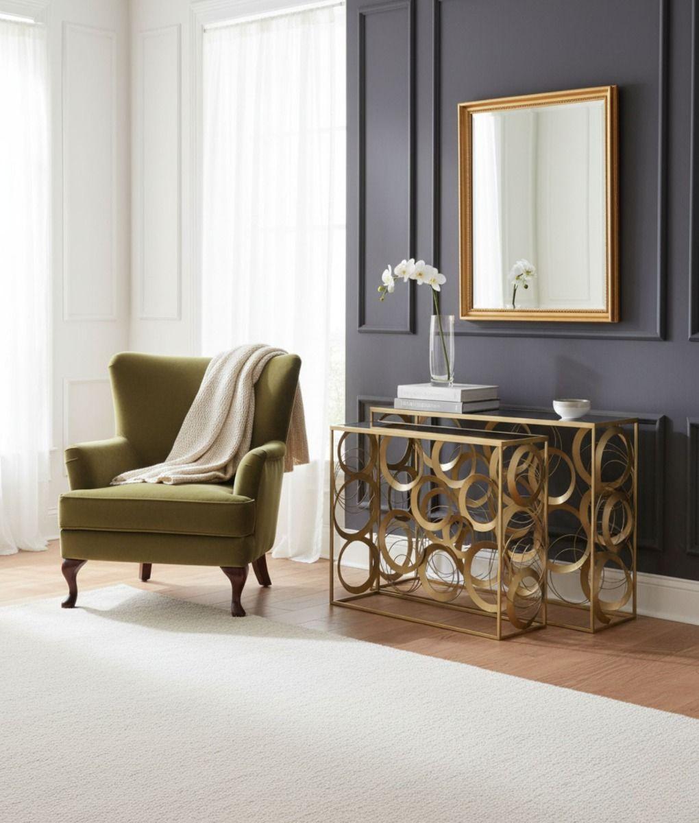 Set 2 Mesa Centro Decorativa Auxiliar Adorno Moderno Jhn-6