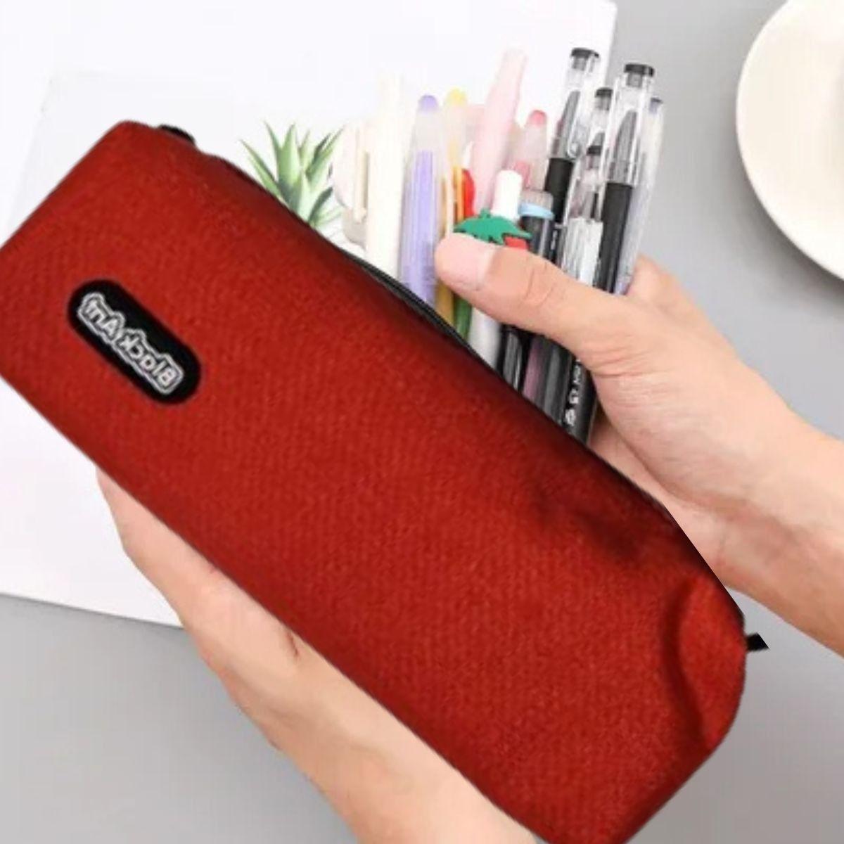 SET 4 ESTUCHES TUBULAR PORTA LAPICES BLACK ART ESCOLAR LAU-4