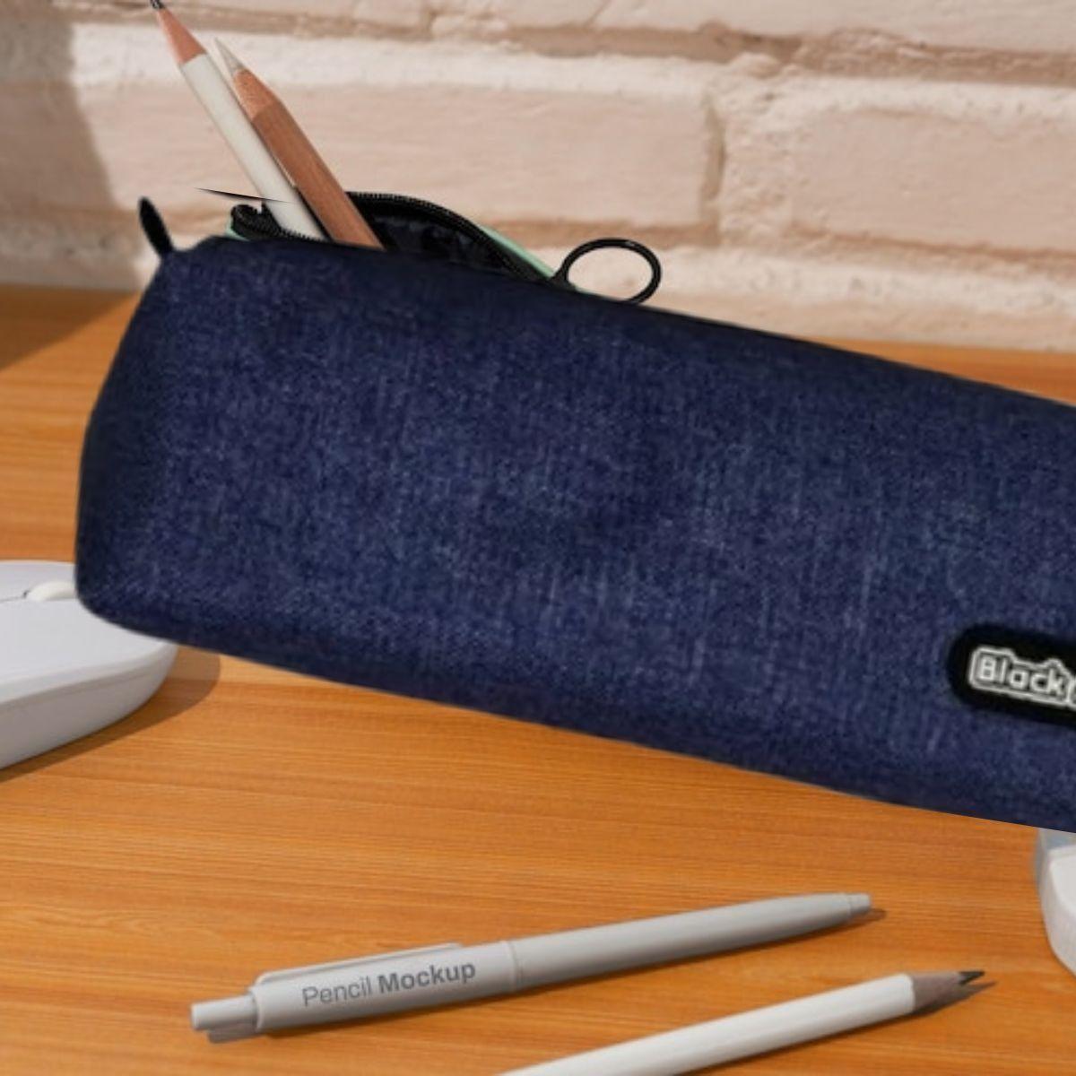 SET 4 ESTUCHES TUBULAR PORTA LAPICES BLACK ART ESCOLAR LAU-6