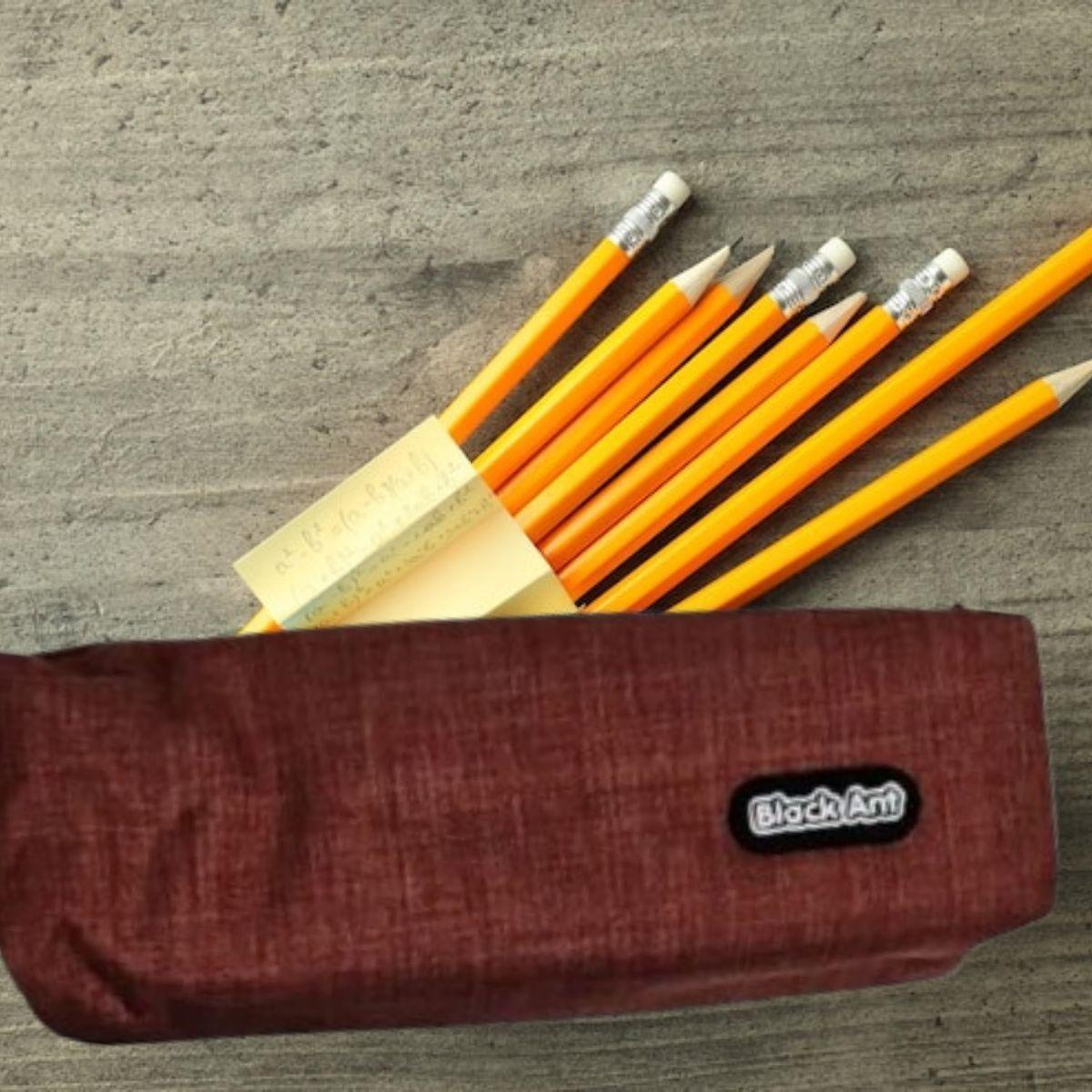 SET 4 ESTUCHES TUBULAR PORTA LAPICES BLACK ART ESCOLAR LAU-8