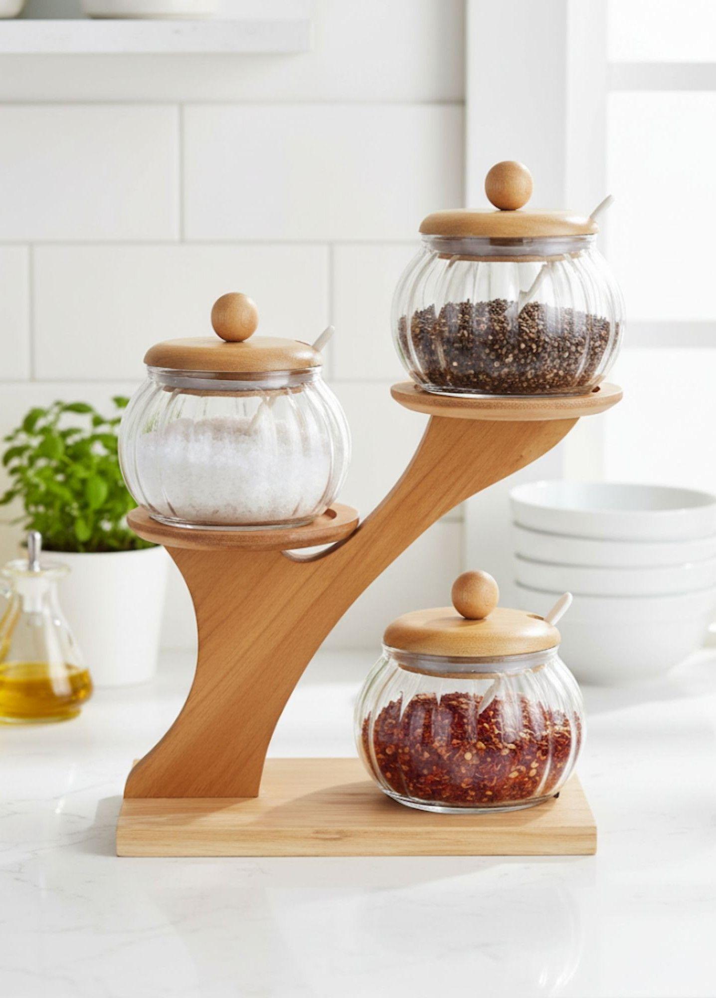 Juego Frasco Contenedor Escalonado Organizador Soporte Jhn-6