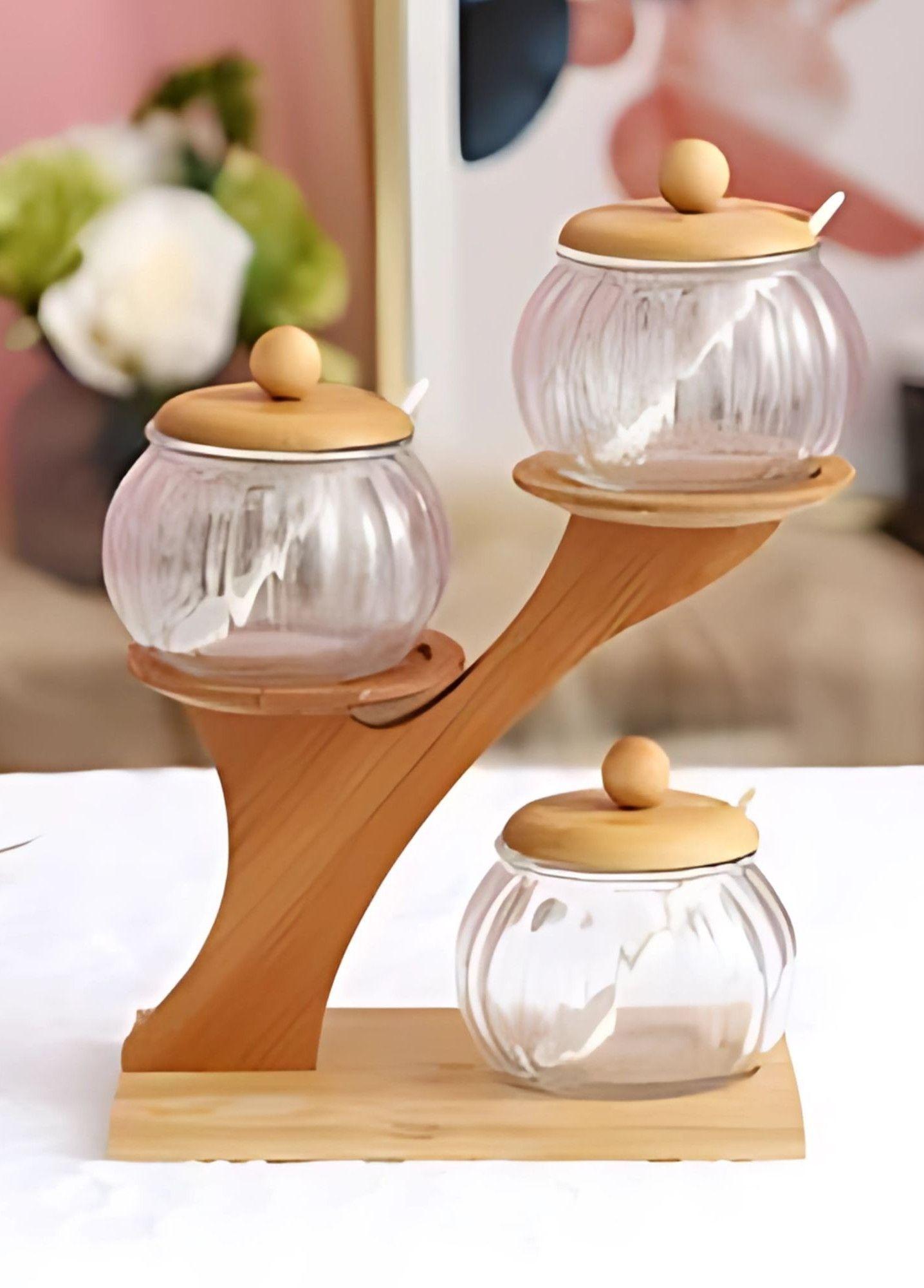 Juego Frasco Contenedor Escalonado Organizador Soporte Jhn-7