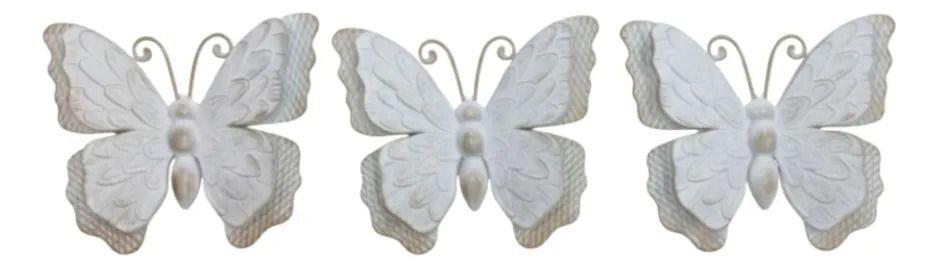 Set 3 Mariposas Figuras Decorativas Pared Estilo Vintage Jhn-9