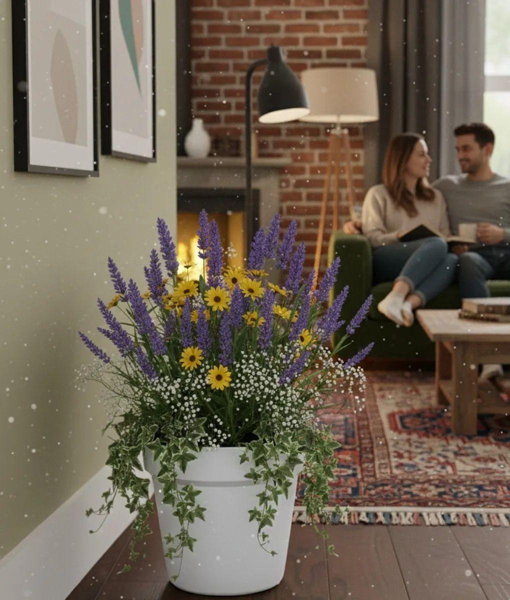 Set 2 Macetero Decorativo Diseño Cilíndrico Moderno Jhn-3