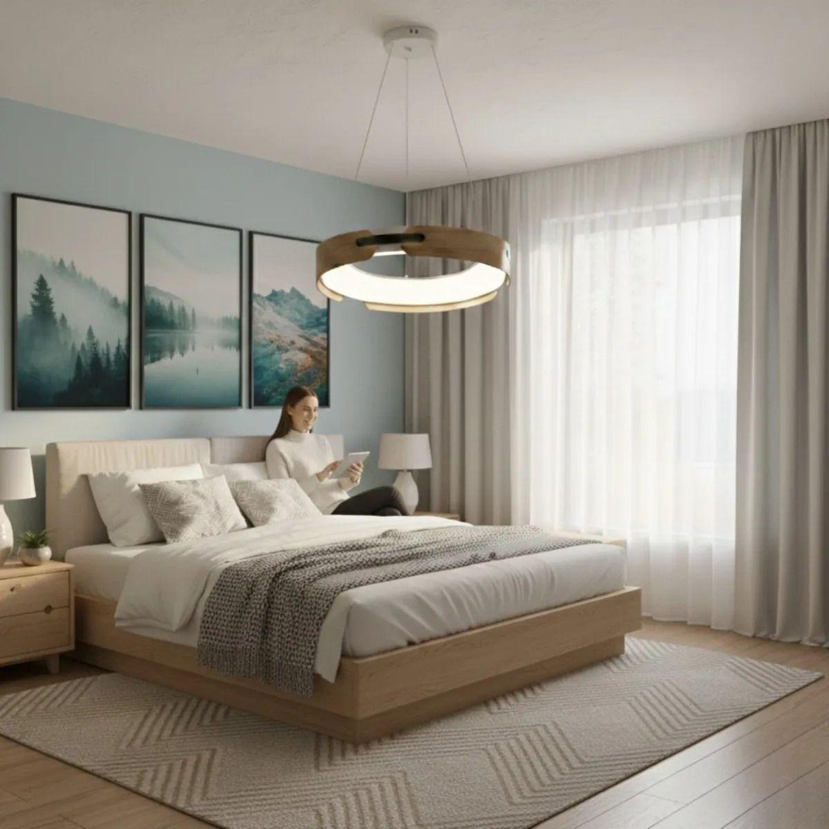 Lámpara Techo Colgante Diseño Halo Estilo Minimalista Jhn-3