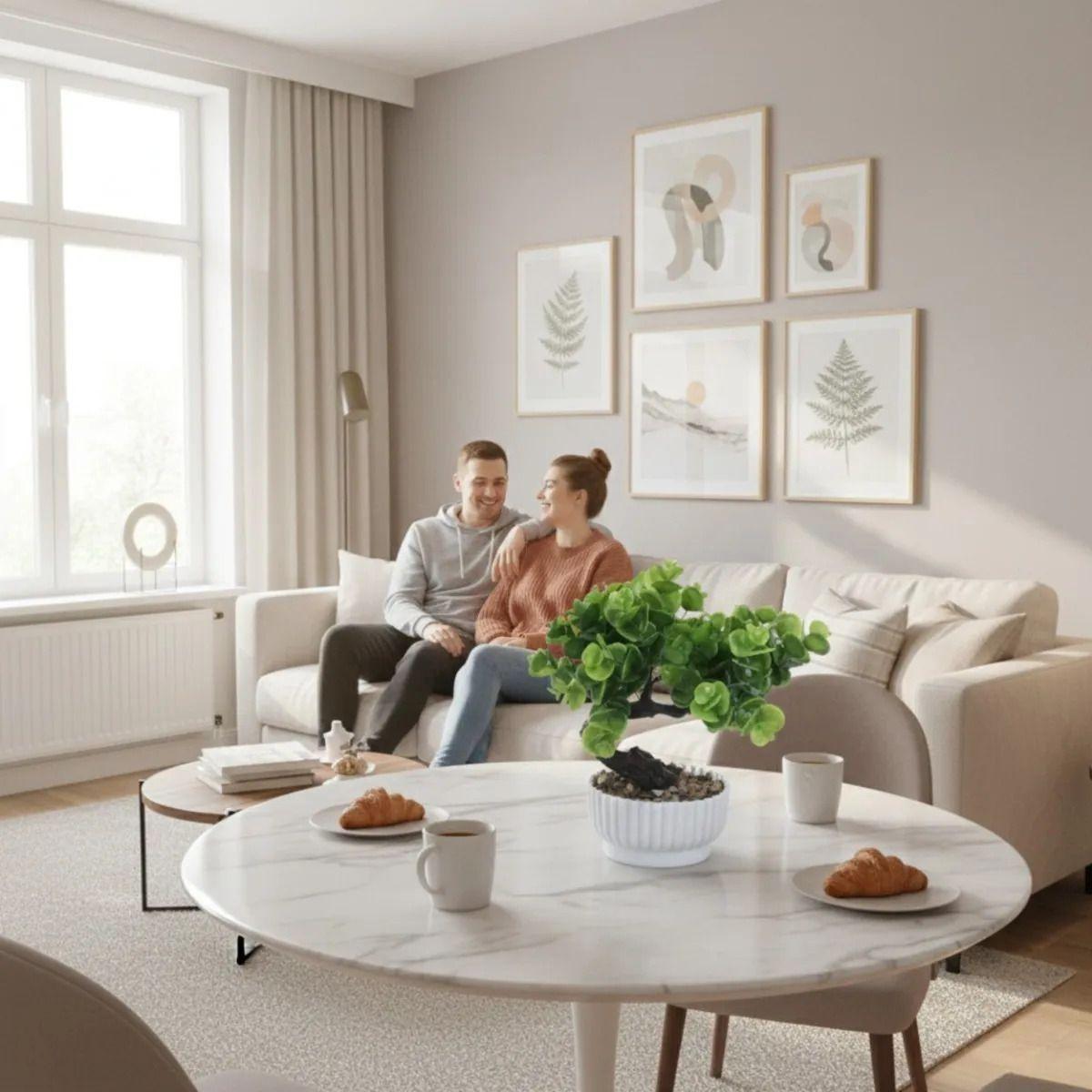 Set 2 Planta Artificial Inspiración Bonsái Decorativo Jhn-3