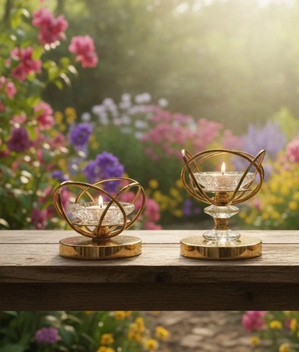 Portavela Decorativo Estilo Orbital Mesa Eventos Jhn-5