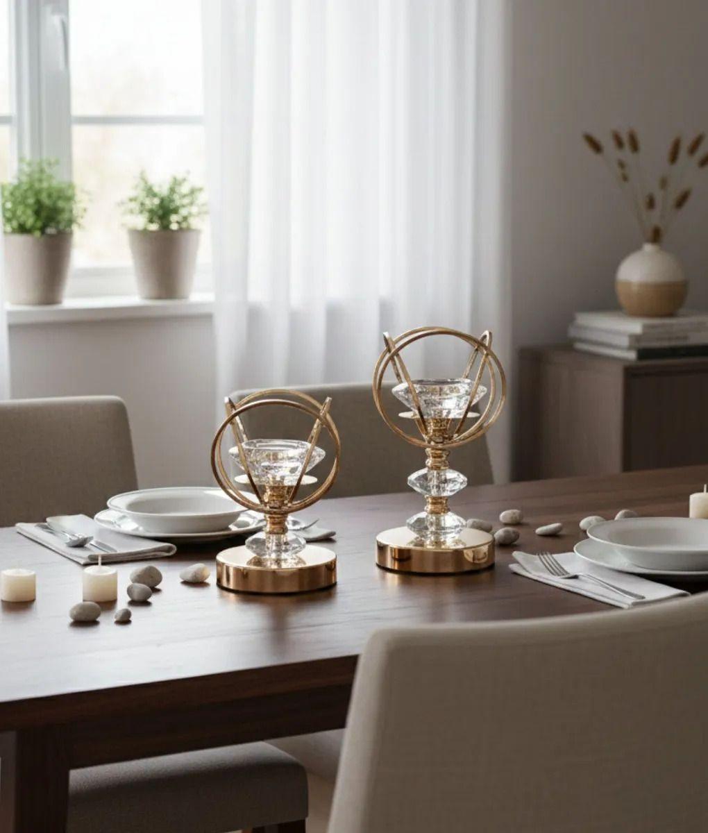 Portavela Decorativo Estilo Orbital Mesa Eventos Jhn-6