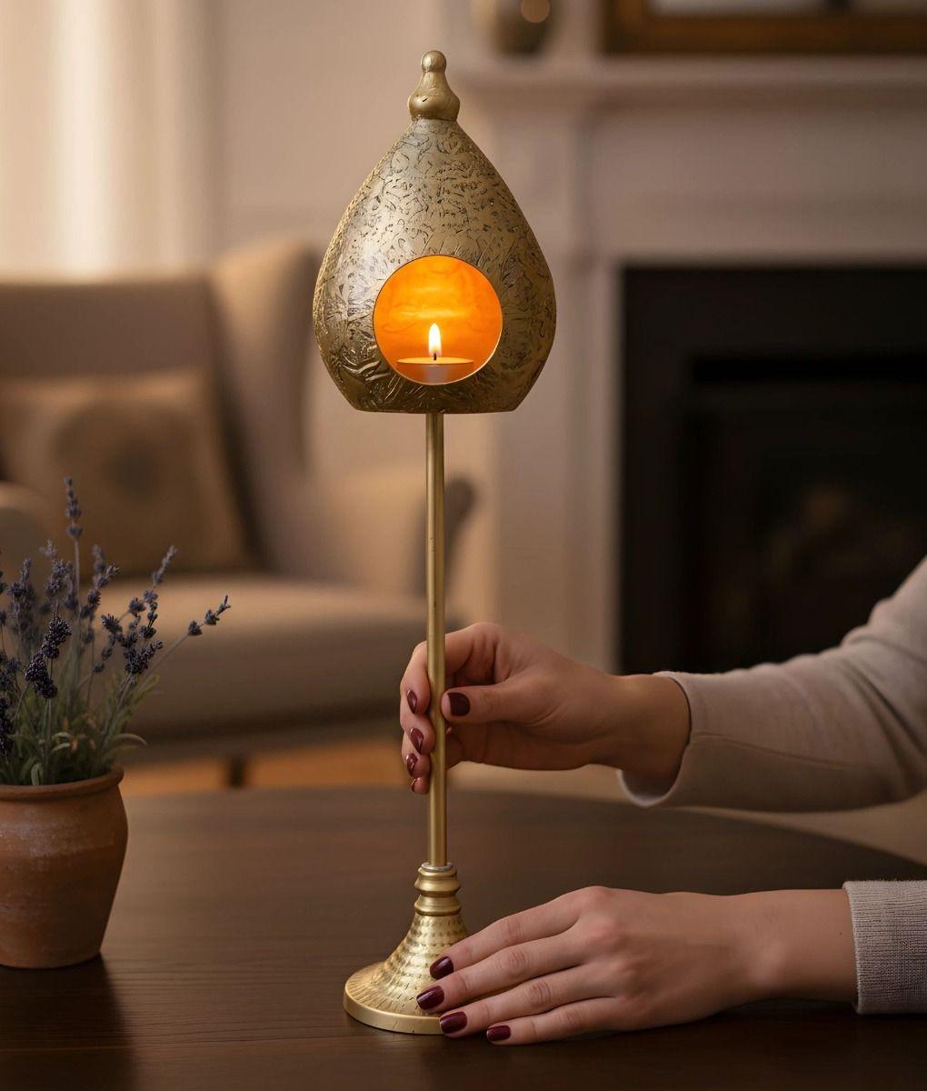 Portavelas Decorativo Forma Nido Romántico Vintage Jhn-3