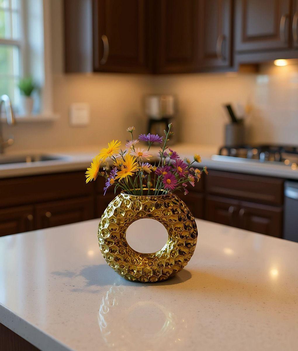 Florero Decorativo Forma Circular Moderno Hogar Jhn-5