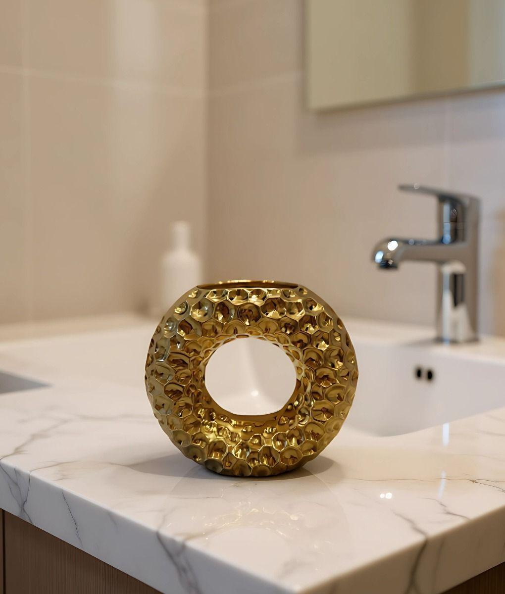 Florero Decorativo Forma Circular Moderno Hogar Jhn-8