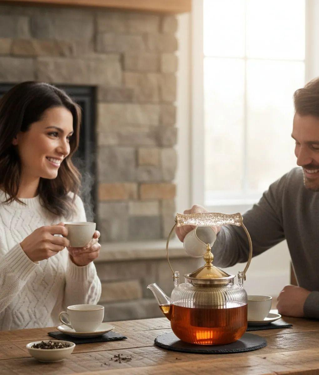 Tetera Elegante Diseño Estriado Funcional Infusión Jhn-4