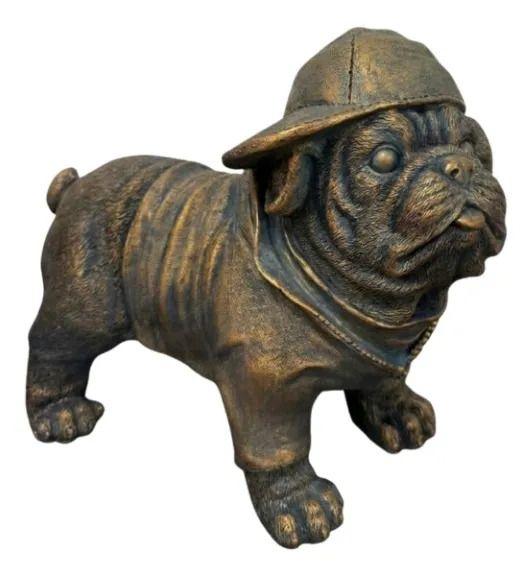 Figura Decorativa Escultura Perro Bulldog Estilo Urbano ALJ-0