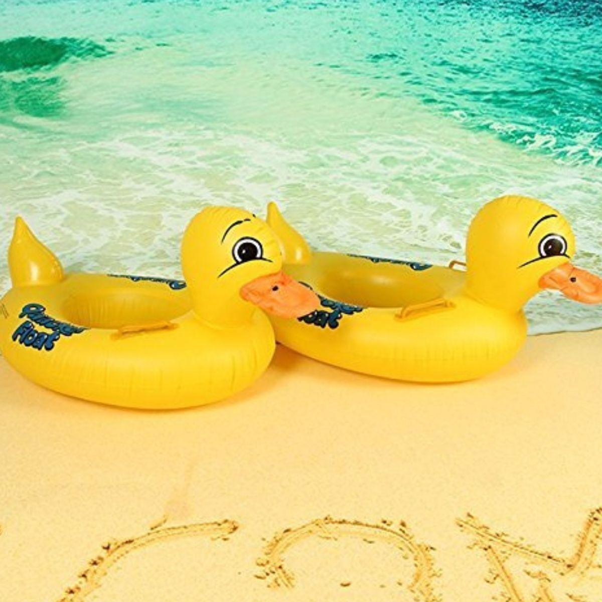 SET 3 FLOTADOR INFLABLE FORMA DE PATO PARA BEBE LAU-9