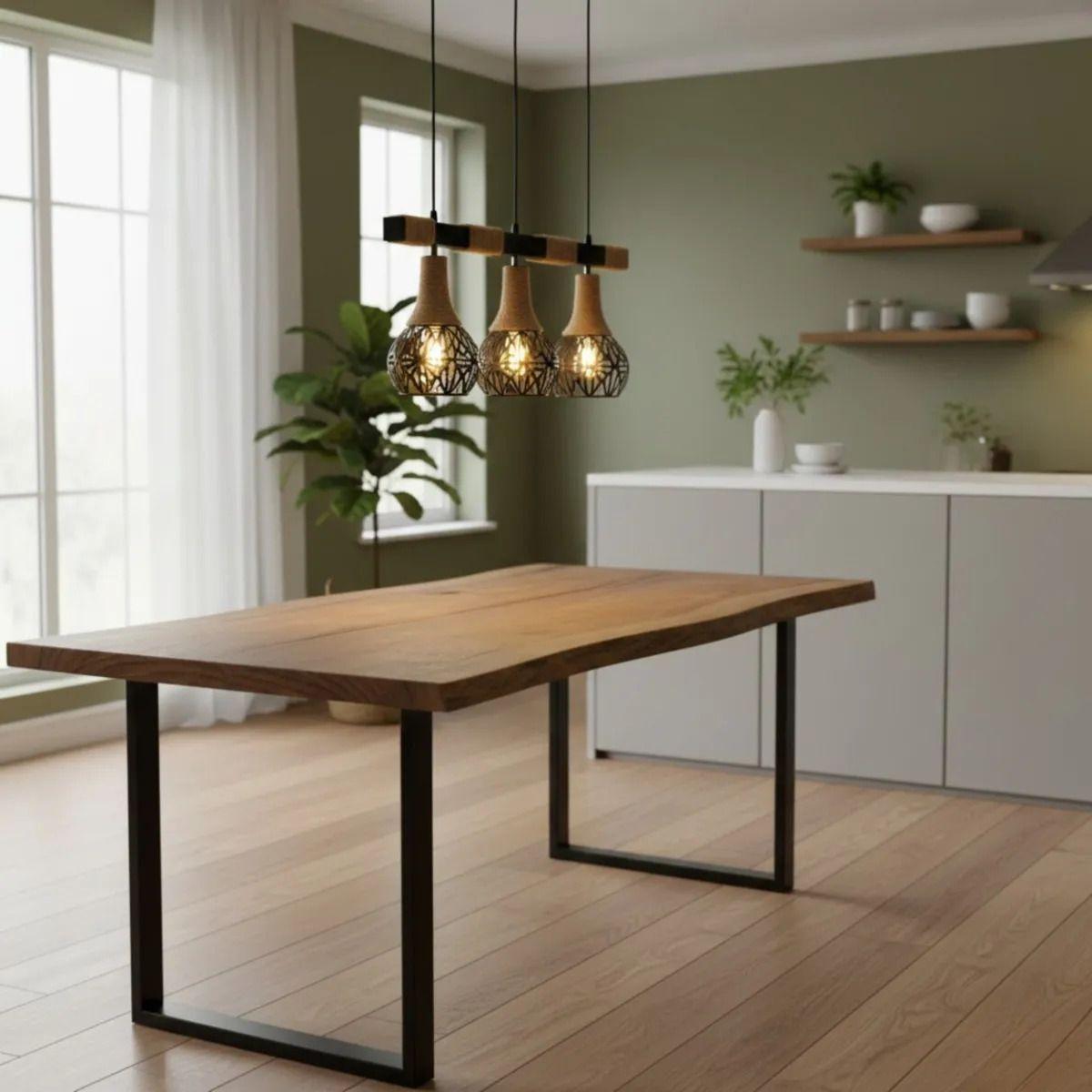 Lámpara Colgante Estilo Triple Diseño Esferas Caladas Jhn-7