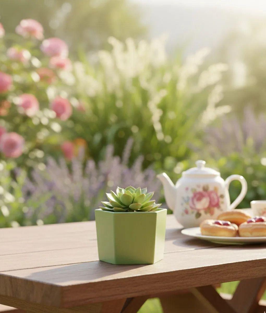 Set 8 Macetero Decorativo Moderno Diseño Geométrico Jhn-5