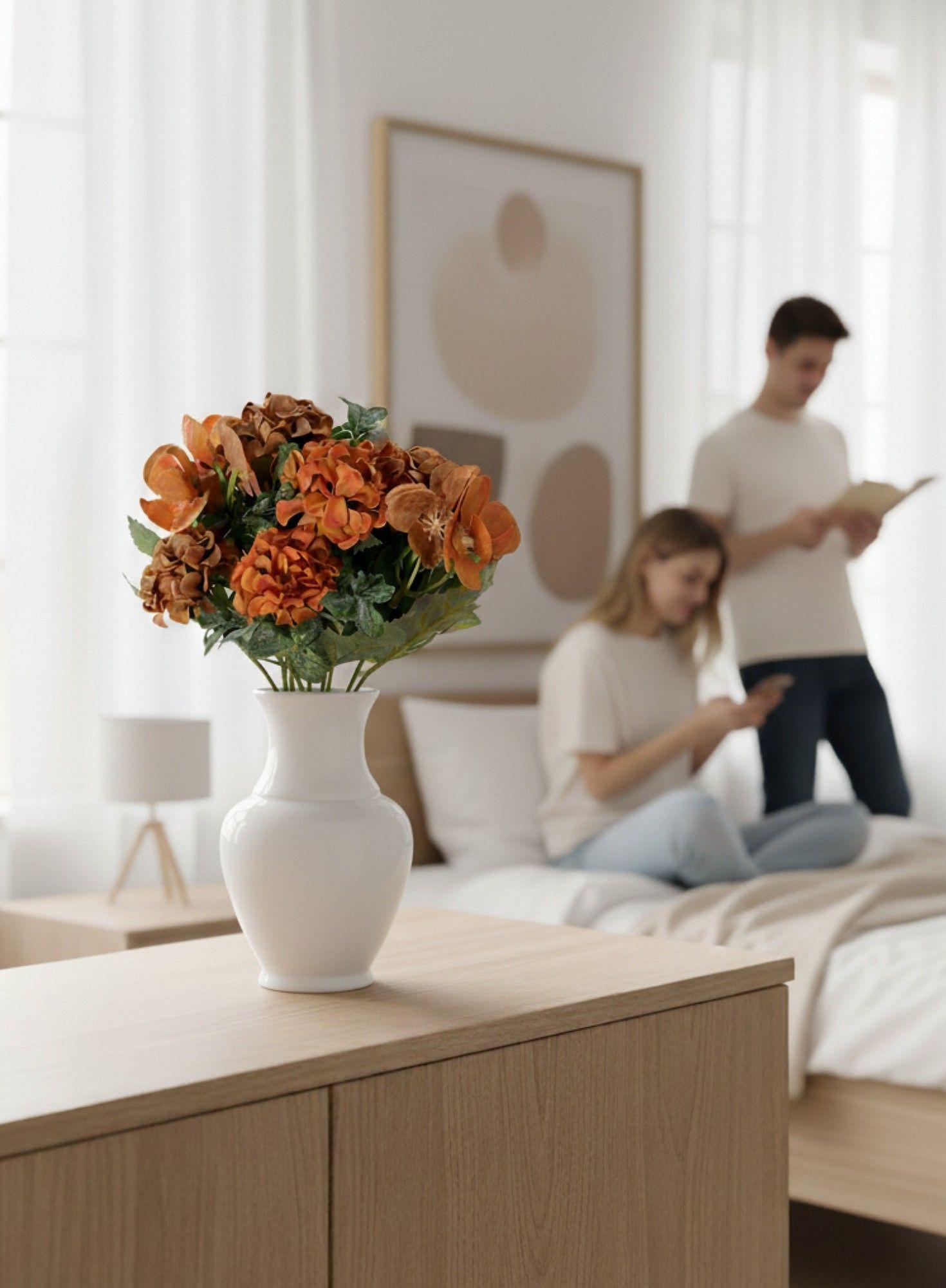 Set 4 Ramo Flores Artificiales Decoración Hogar Adorno Jhn-2