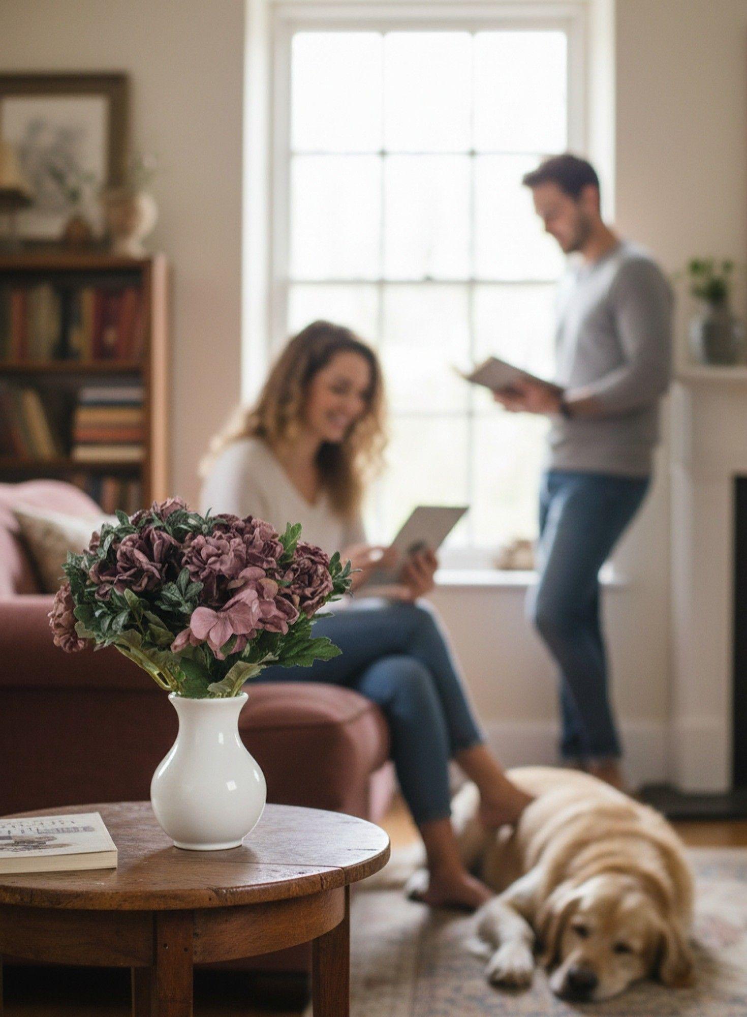 Set 4 Ramo Flores Artificiales Decoración Hogar Adorno Jhn-3