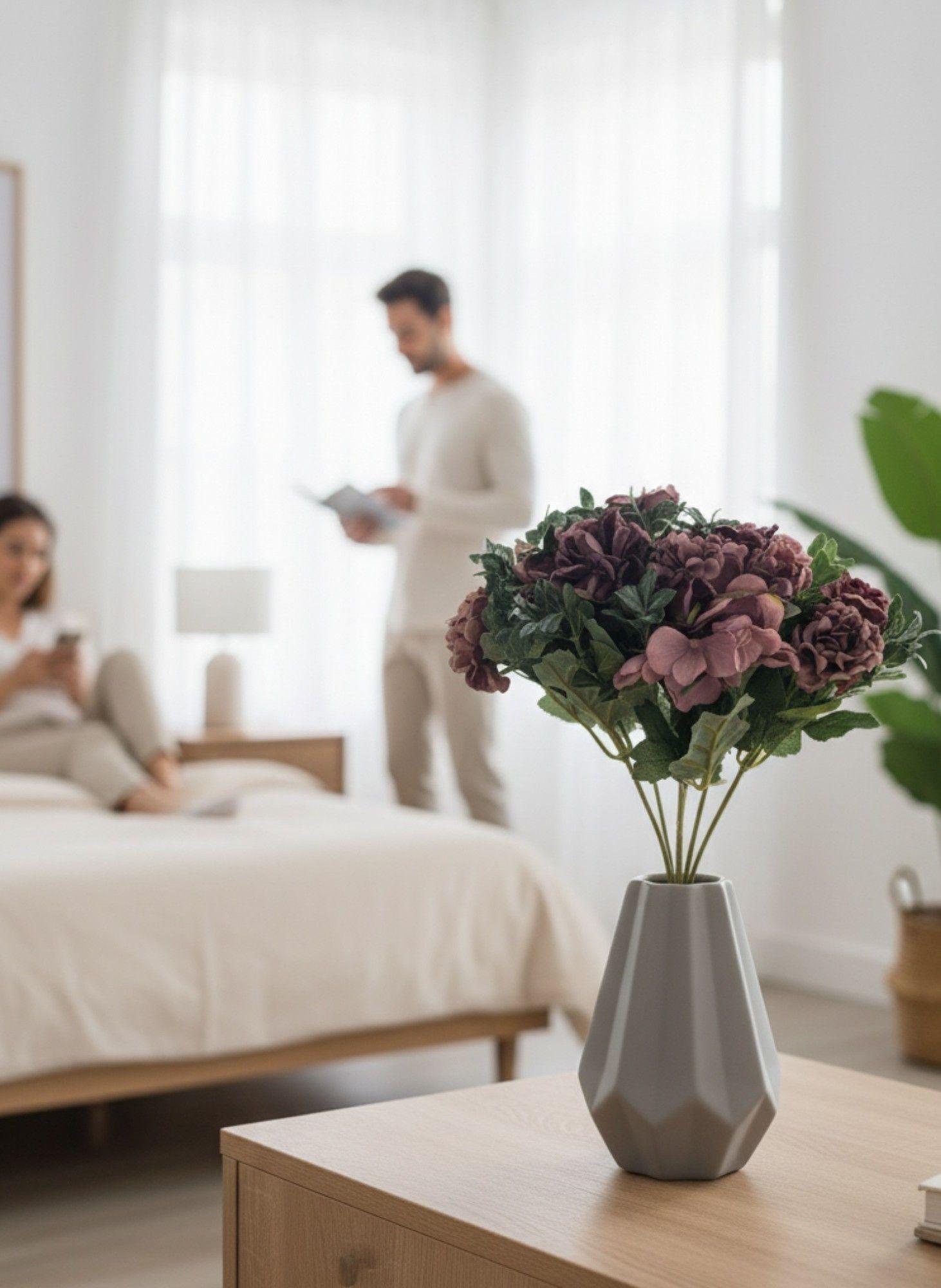 Set 4 Ramo Flores Artificiales Decoración Hogar Adorno Jhn-4