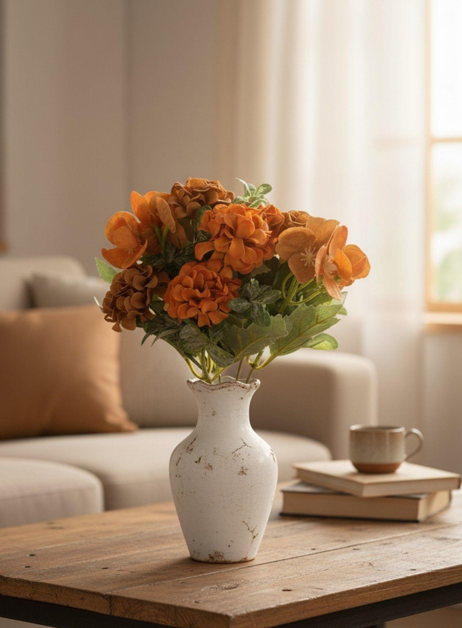 Set 4 Ramo Flores Artificiales Decoración Hogar Adorno Jhn-6