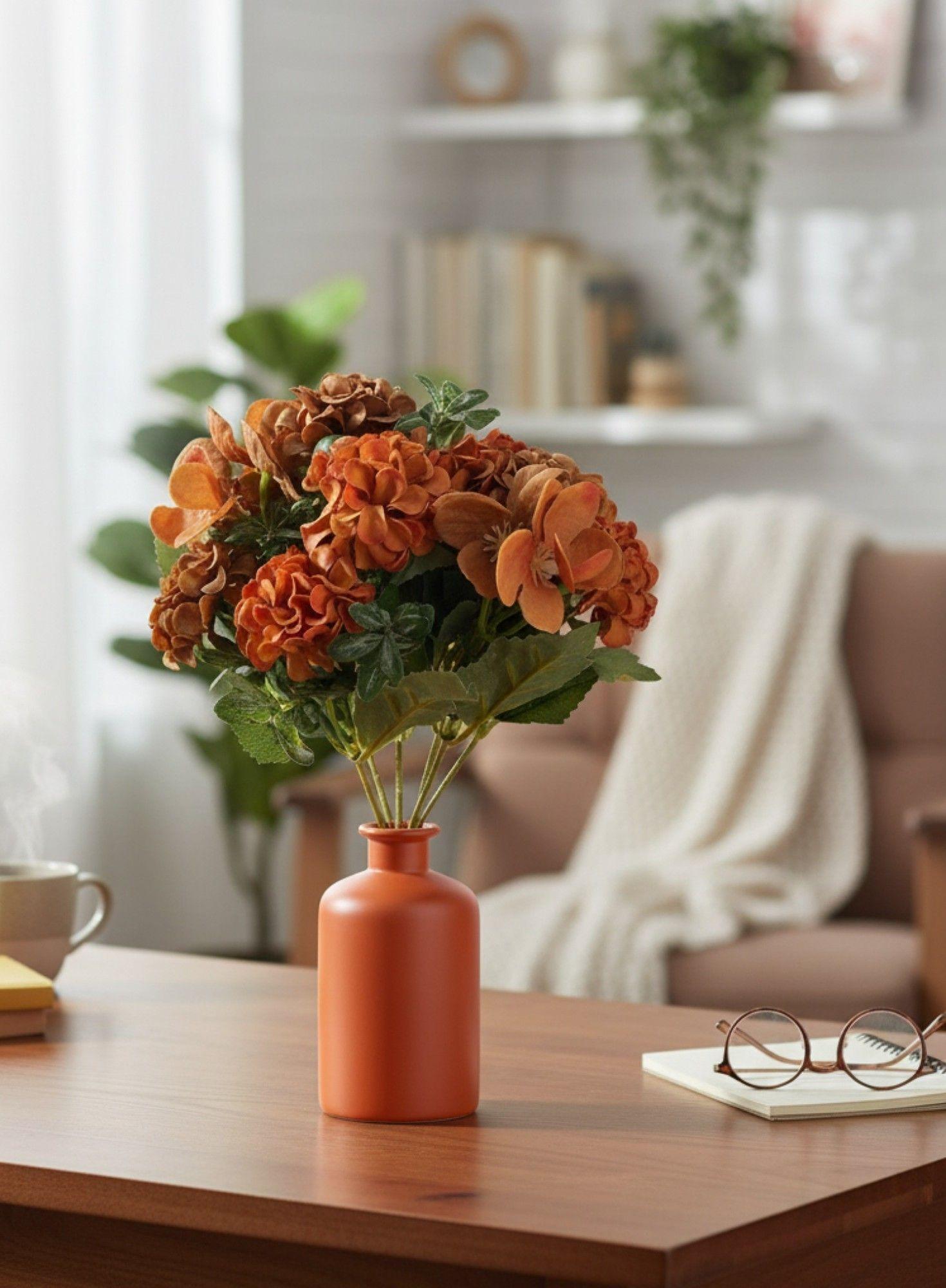 Set 4 Ramo Flores Artificiales Decoración Hogar Adorno Jhn-7