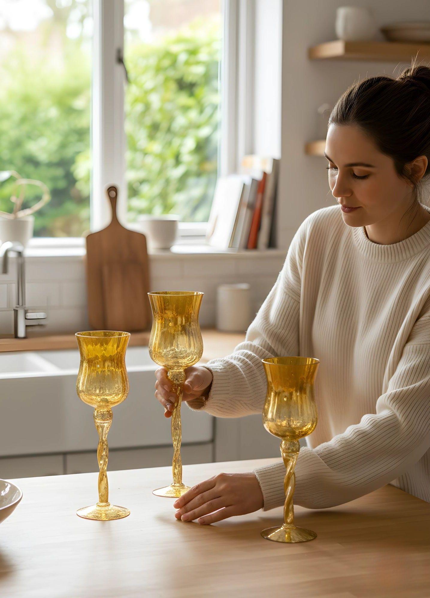 Set 3 Portavelas Decorativo Copas Multifuncional Moderno Jhn-2