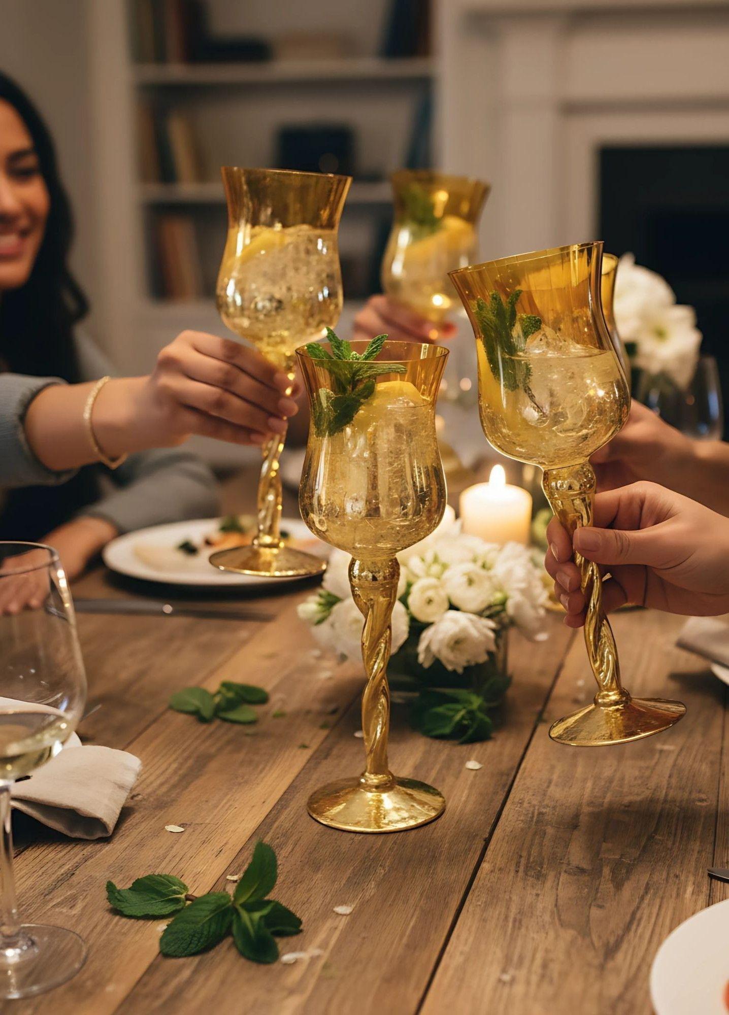 Set 3 Portavelas Decorativo Copas Multifuncional Moderno Jhn-3