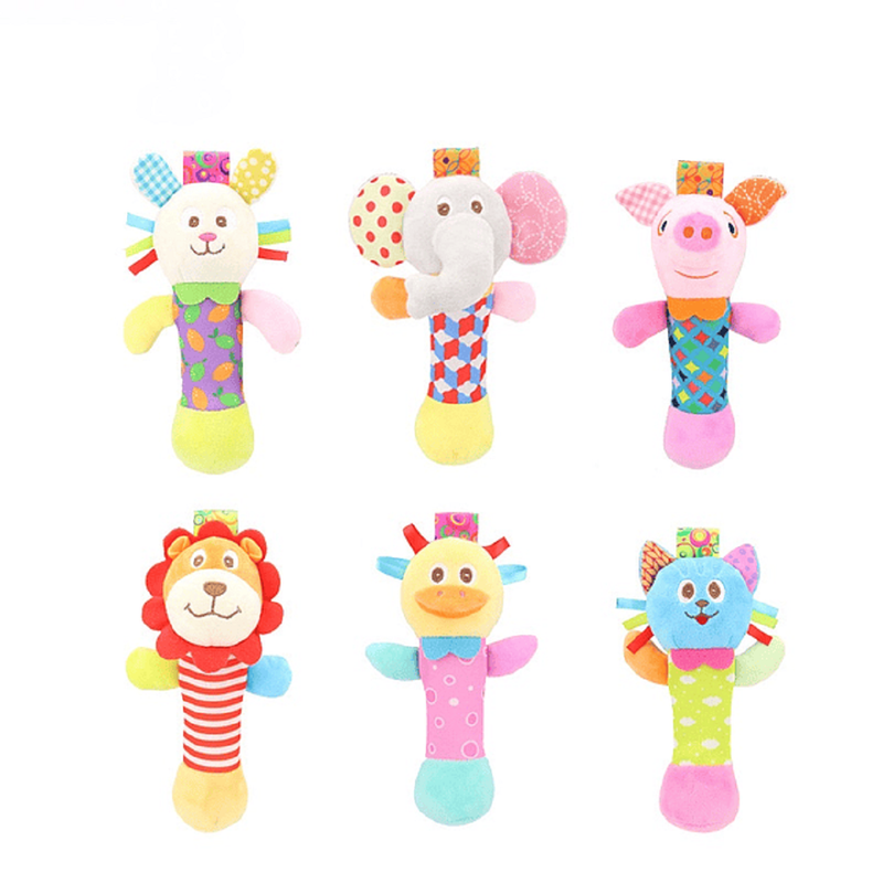 Set 3 Sonajero Muñeca Tobillo Sensorial Peluche Coche Lau-4