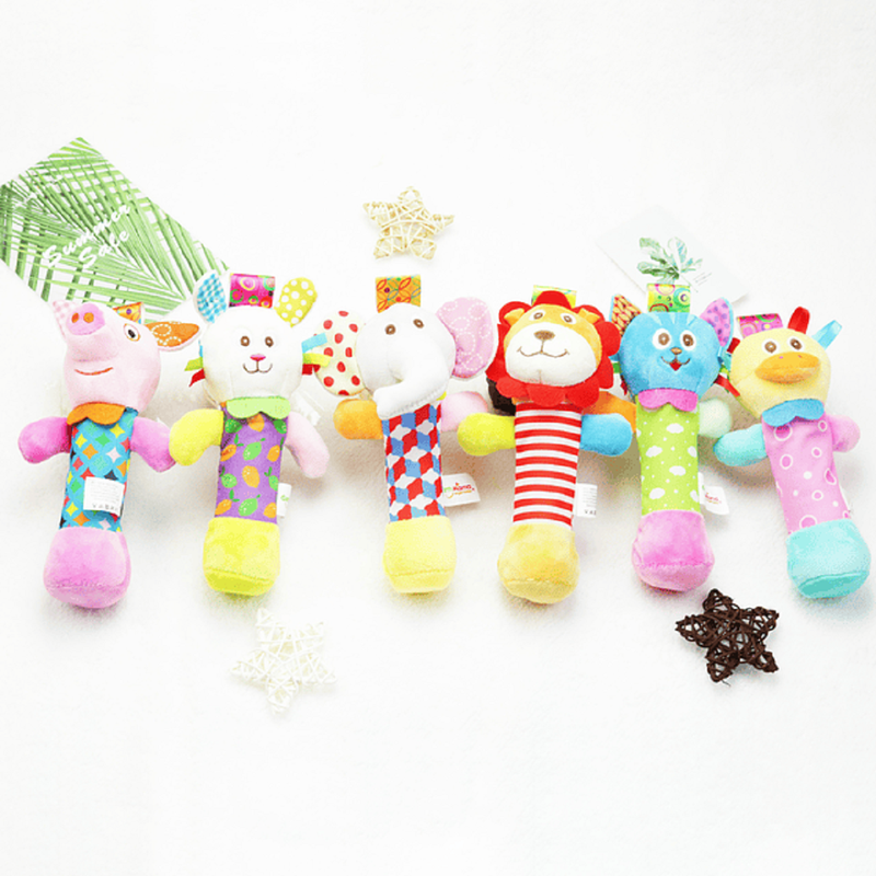 Set 3 Sonajero Muñeca Tobillo Sensorial Peluche Coche Lau-5