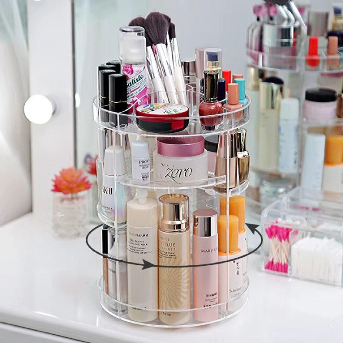 Cosmetiquero Maquillaje Acrílico 4 Niveles Baño Tocador Lau-3