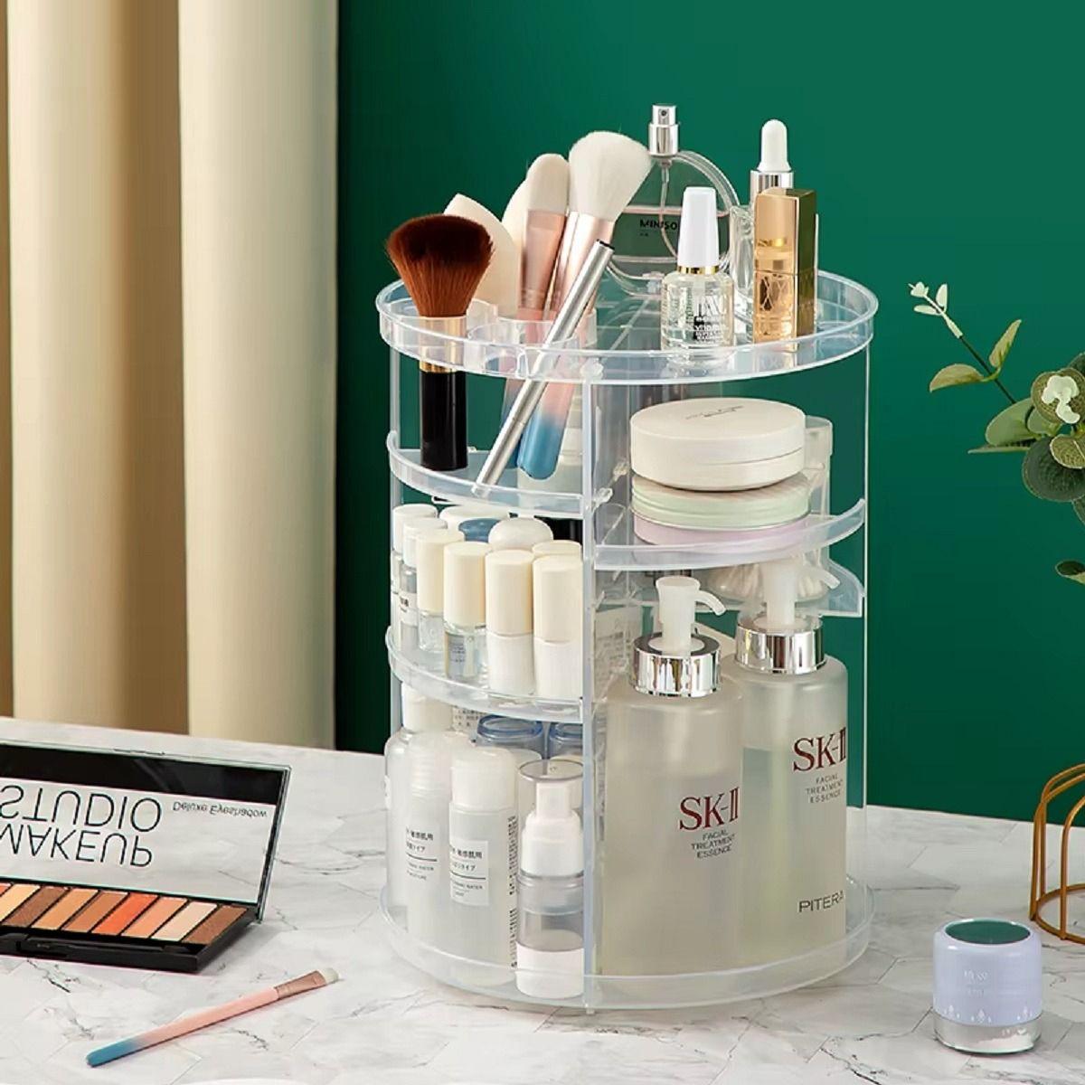 Cosmetiquero Maquillaje Acrílico 4 Niveles Baño Tocador Lau-4