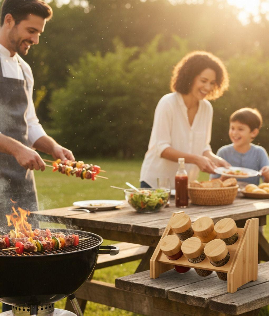 Especiero Decorativo Natural Organizador Almacenamiento Jhn-3