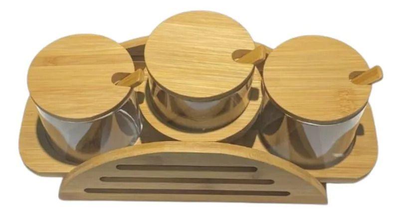 Juego Contenedores Frascos Organización Estilo Natural Jhn-2